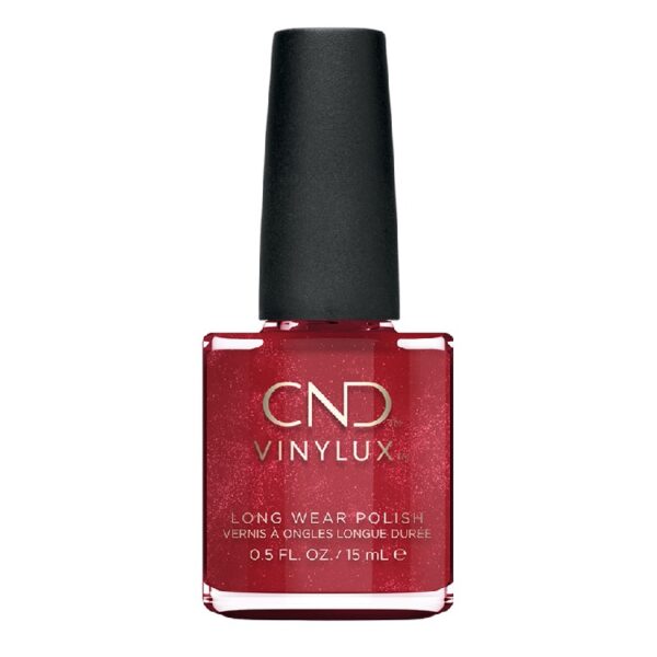 Rød neglelak med shimmereffekt fra CND